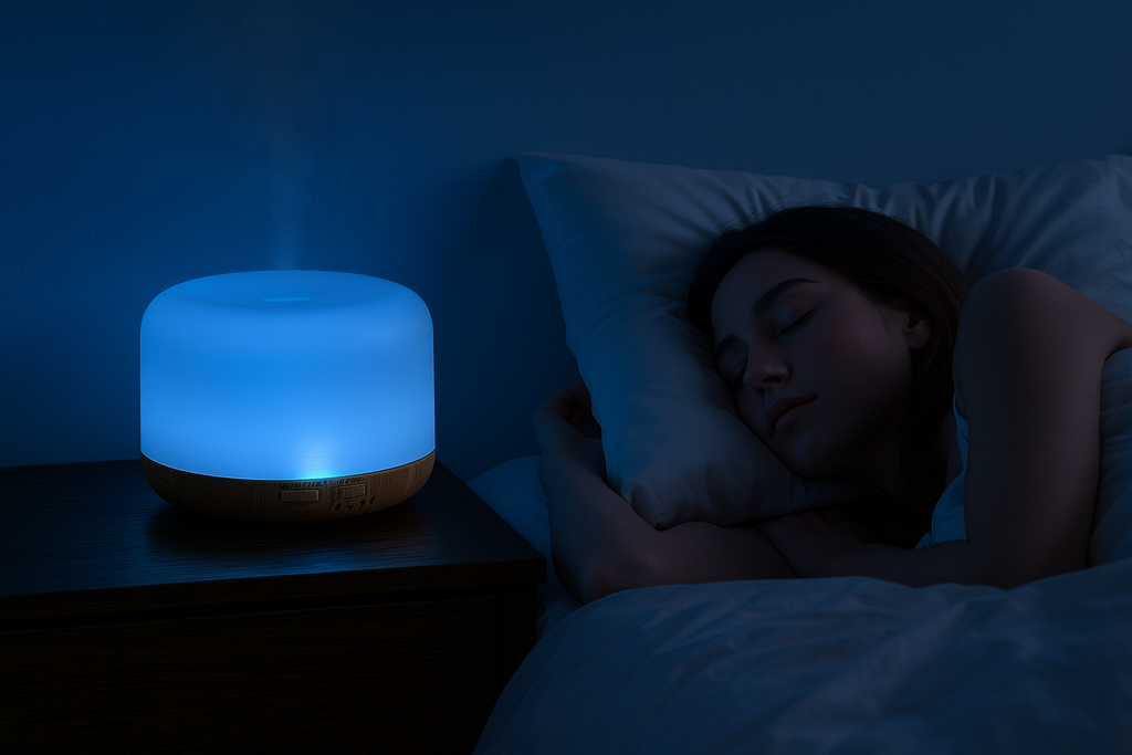 Ultrasonic Aromatherapy Diffuser (300ml) with Remote, 7 LED Lights & Auto Shut-Off