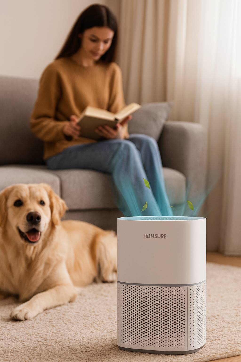Whole-Home Air Purifier – H13 HEPA, 2500 ft² Coverage, 99.97% Allergen Removal, Ideal for Pet Owners & Allergy Sufferers | Silent Sleep Mode